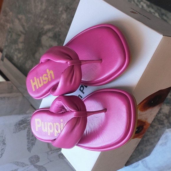 Hush Puppies Women's Emily Toepost Slipper, Very Berry Leather - Picture 3 of 7